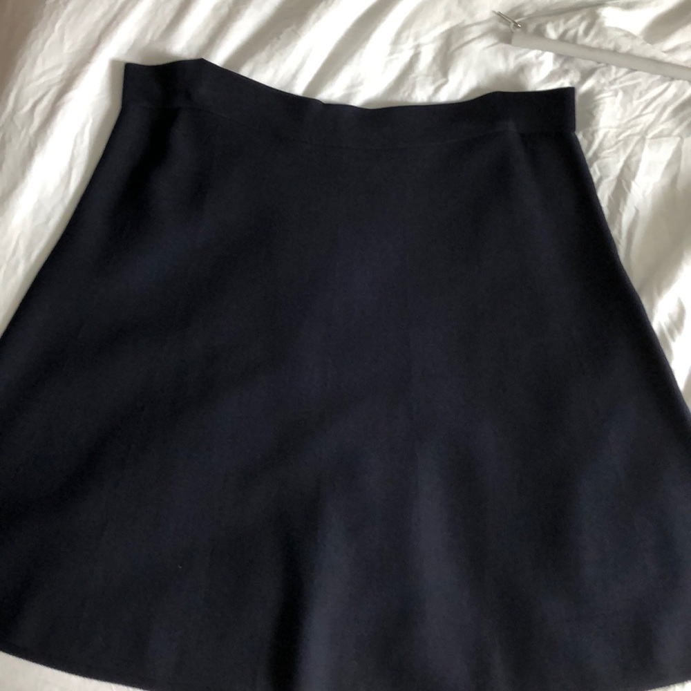 A Line Navy Blue Knit Cabi Skirt